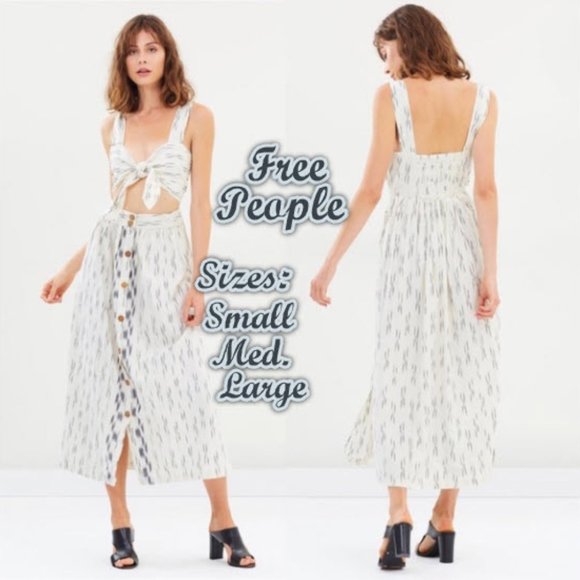Free People Dresses & Skirts - NWT - Free People Caldasi Tie Front Midi Dress